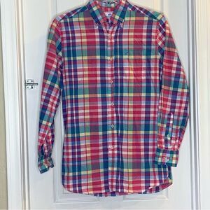 Southern Tide Colorful Plaid Button Down Shirt Size Small